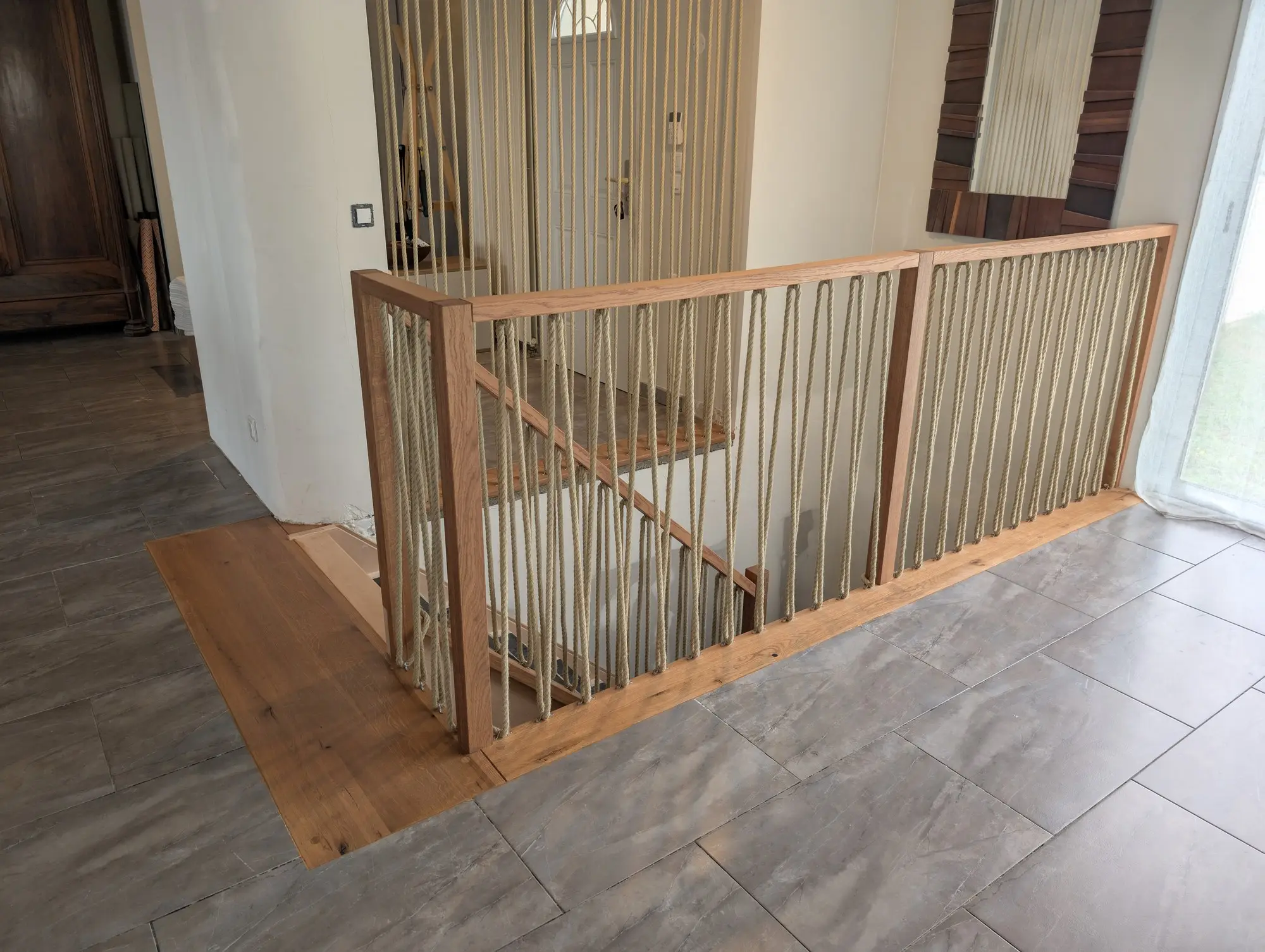 Garde-corps sur mesure en bois et métal