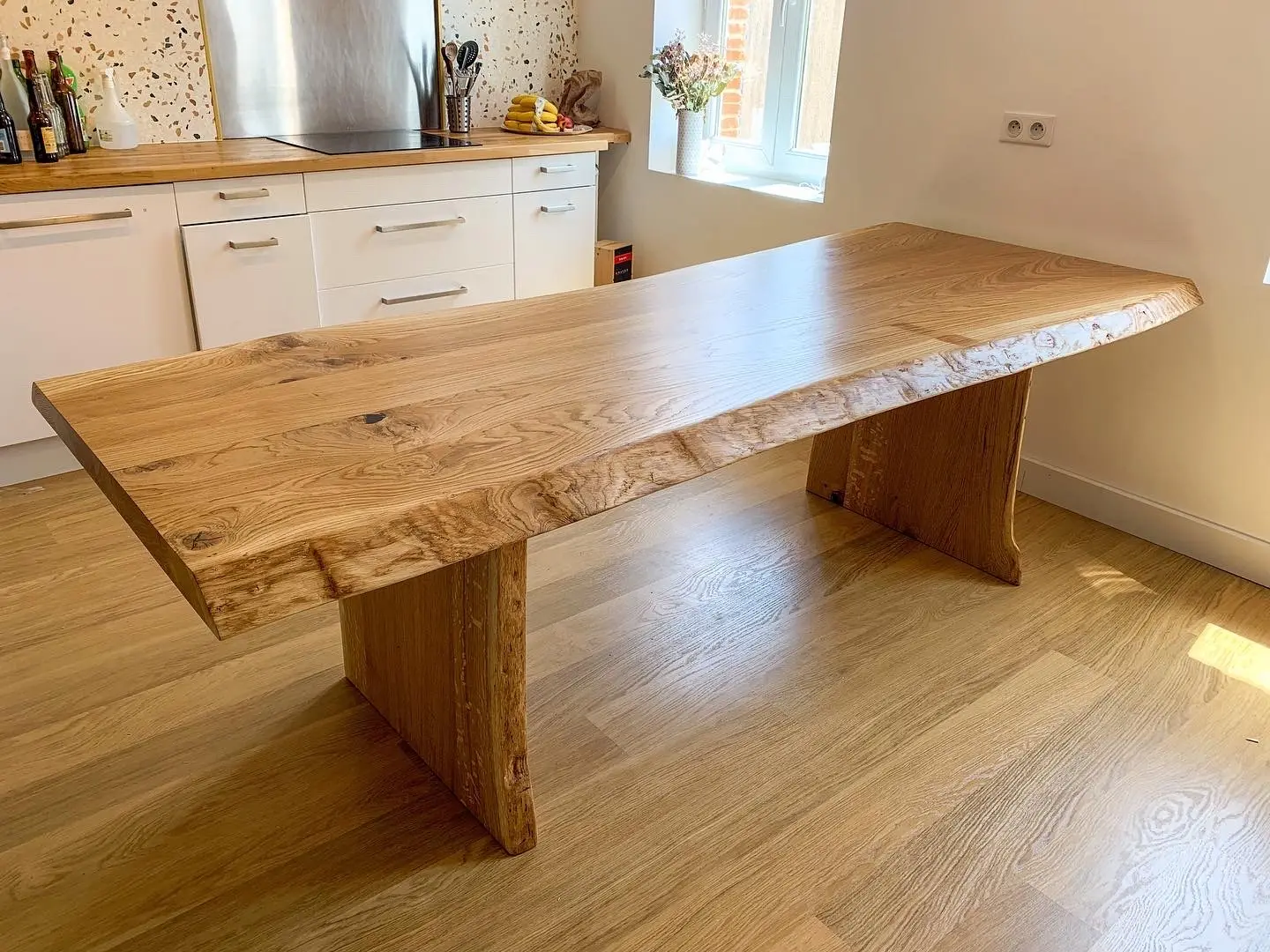 Table en bois sur mesure fabriquée en atelier