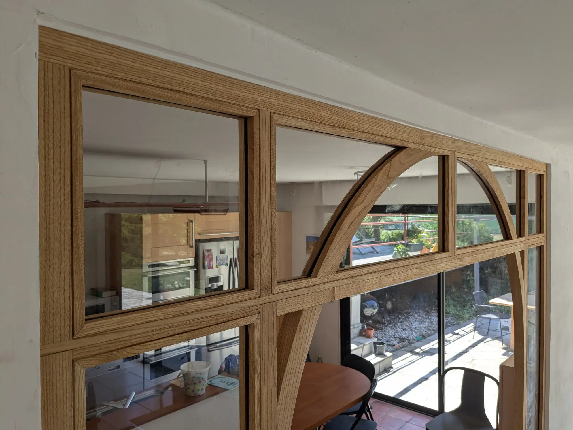 Verrière intérieure sur mesure en bois
